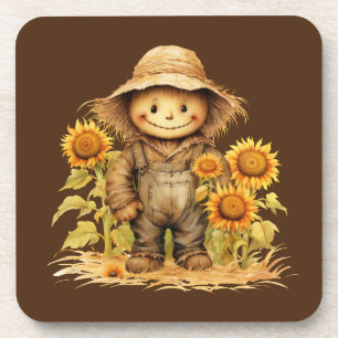 Scarecrow with Sunflower Coaster