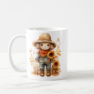 Scarecrow with Sunflower Coffee Mug