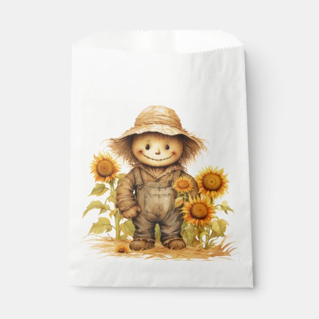 Scarecrow with Sunflower  Favour Bags (Front)