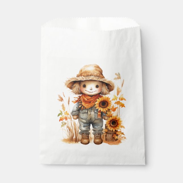 Scarecrow with Sunflower  Favour Bags (Front)