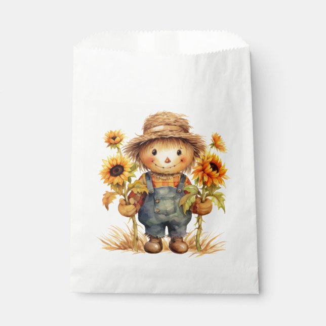 Scarecrow with Sunflower  Favour Bags (Front)