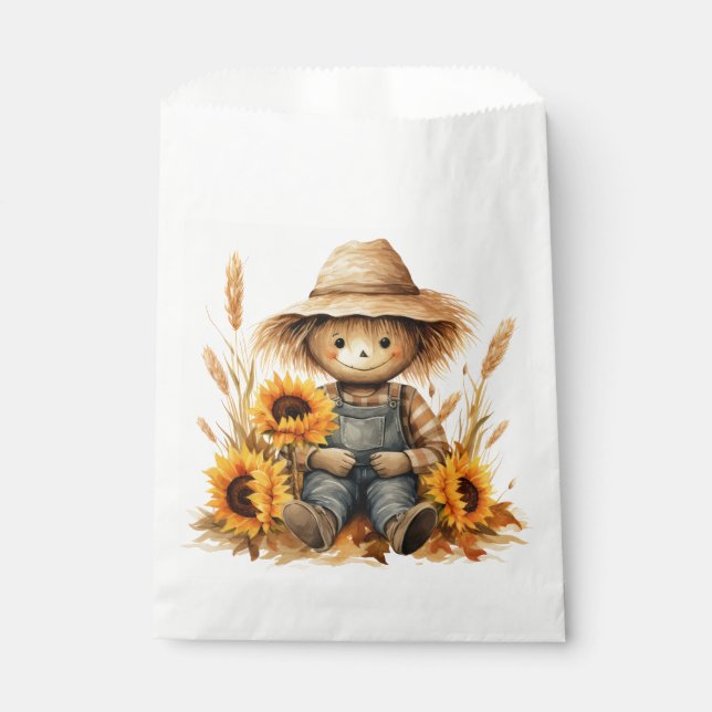 Scarecrow with Sunflower  Favour Bags (Front)