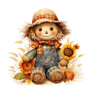 Scarecrow with Sunflower Napkin
