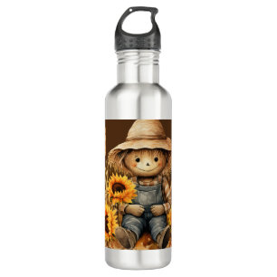 Scarecrow with Sunflowers  710 Ml Water Bottle
