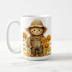 Scarecrow with Sunflowers Coffee Mug