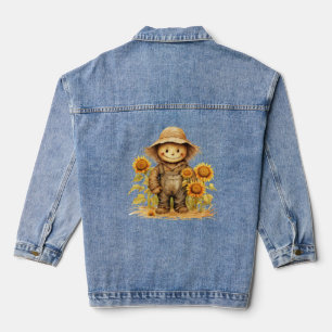 Scarecrow with Sunflowers  Denim Jacket