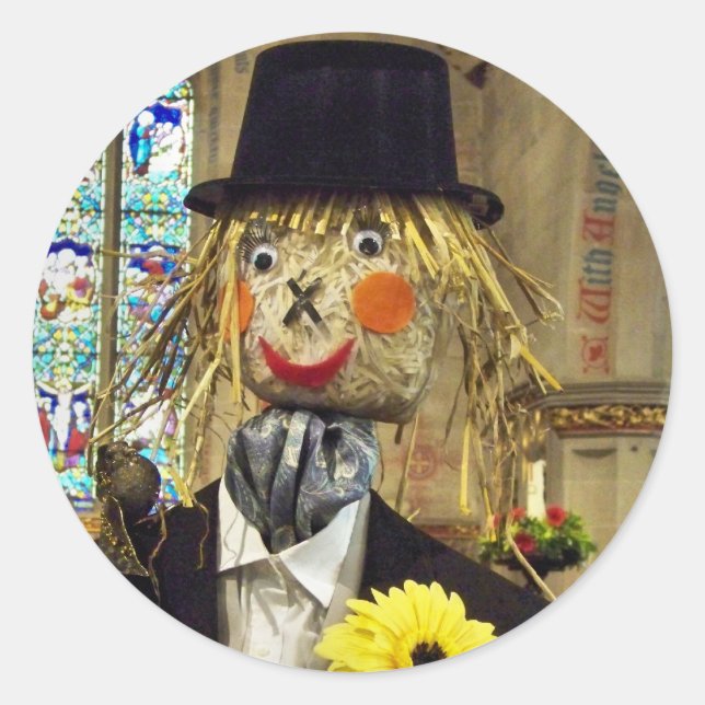 SCARECROWS CLASSIC ROUND STICKER (Front)