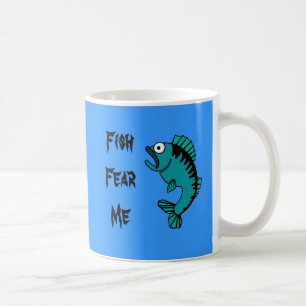 Scared Bass Fish Fear Me Coffee Mug