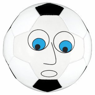 Scared Cartoon Face Design Funny Football