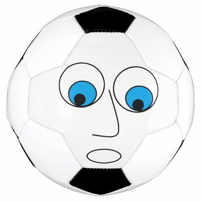 Scared Cartoon Face Design Funny Football (Front)