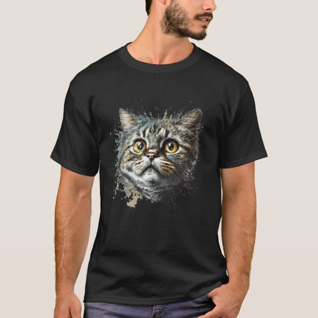 Scared Cat Scaredy Cat  4 T-Shirt (Front)