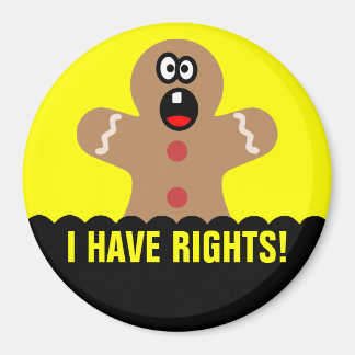 Scared Gingerbread Men the Best Christmas Guests Magnet