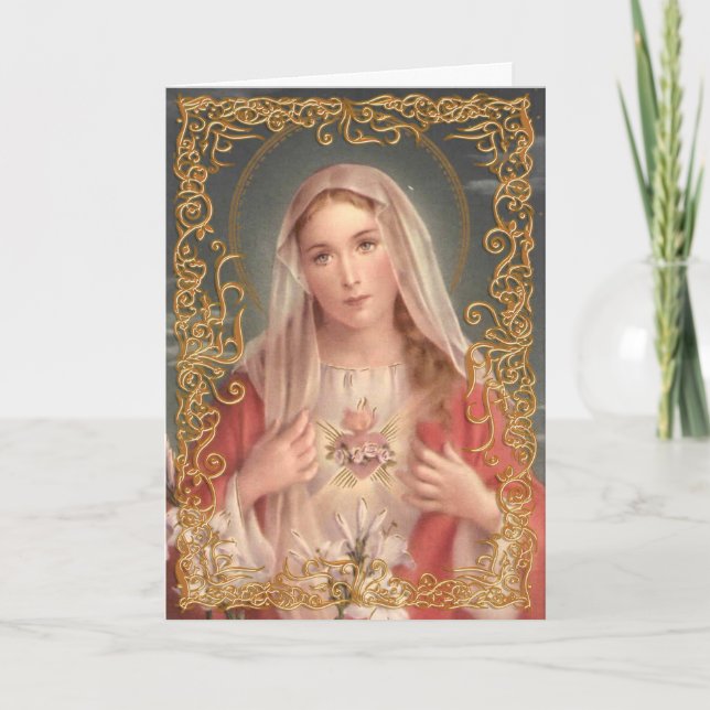 Scared Heart of Mary Card (Front)