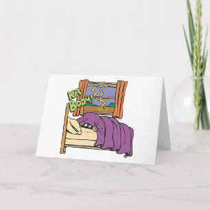 Scared Kid Hiding Under Blanket Card