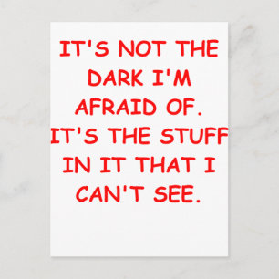 scared of the dark postcard