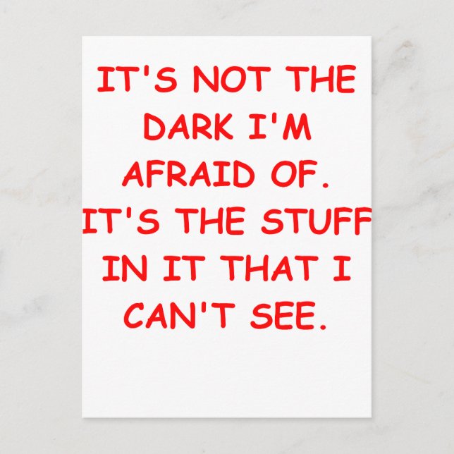 scared of the dark postcard (Front)