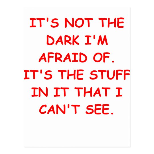 scared of the dark postcard