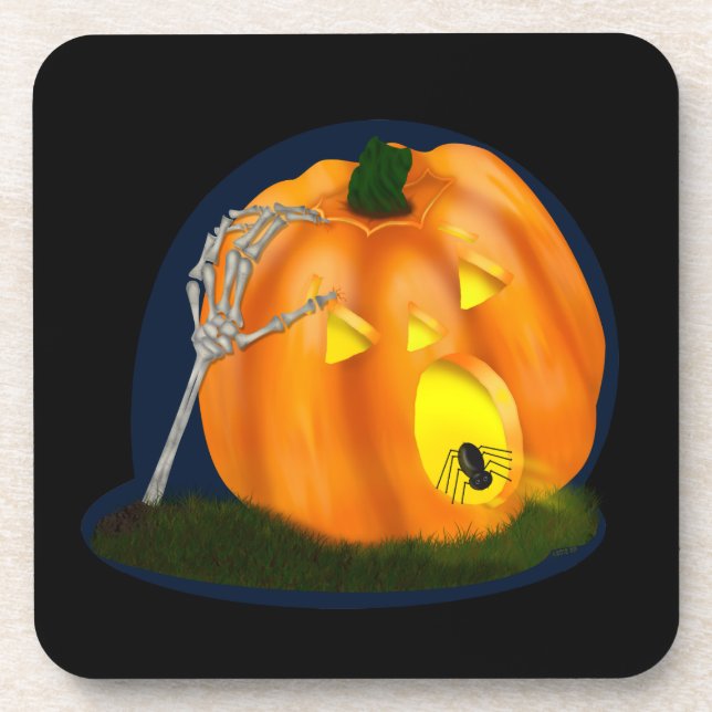 Scared Silly Pumpkin Coaster (Front)