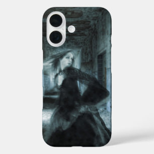 Scared Victorian Girl Ghost Running in Hallway Unc iPhone 16 Case