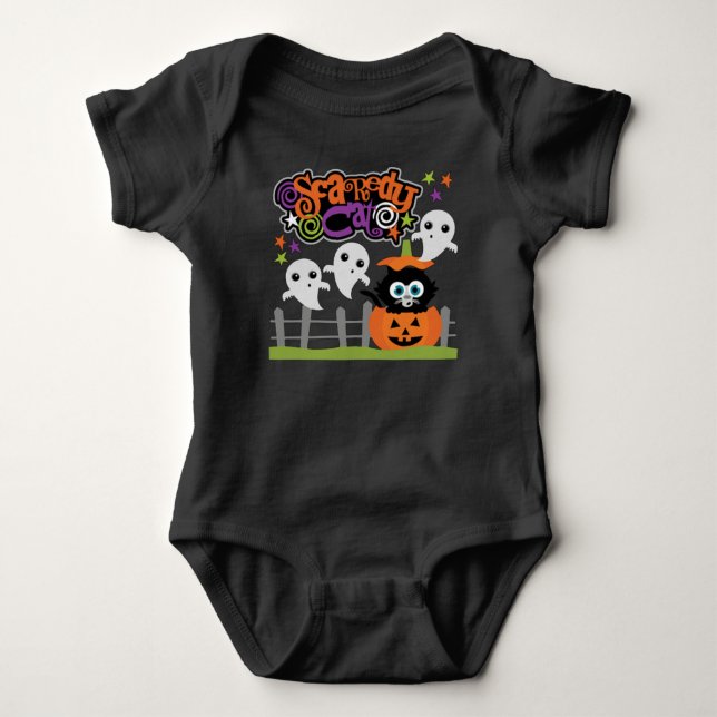 Scaredy Cat Baby Bodysuit (Front)