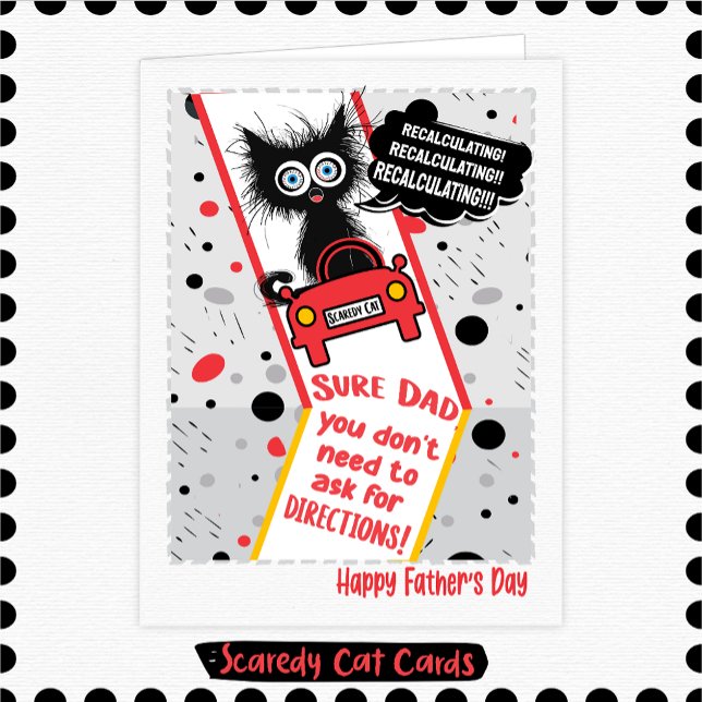 Scaredy Cat Father's Day Directions Card (Creator Uploaded)