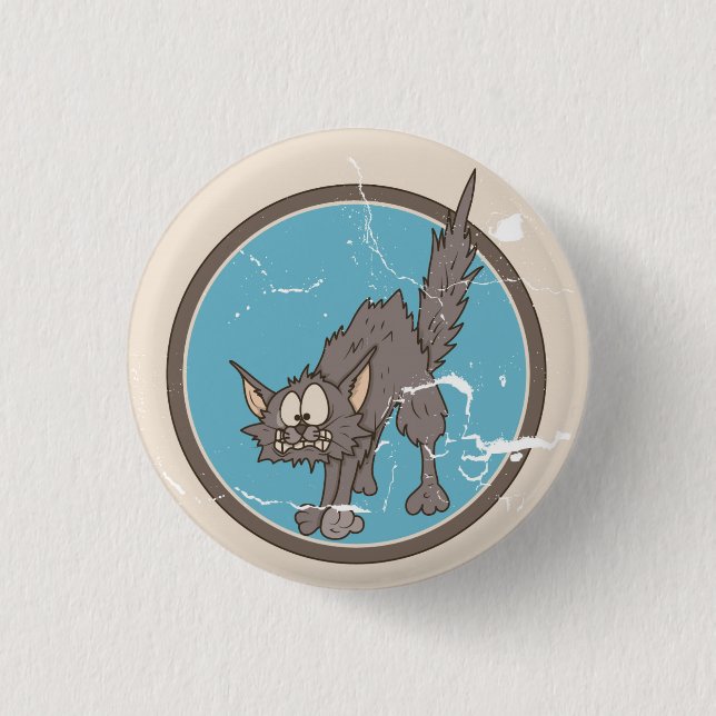 Scaredy Cat Halloween Button (Front)