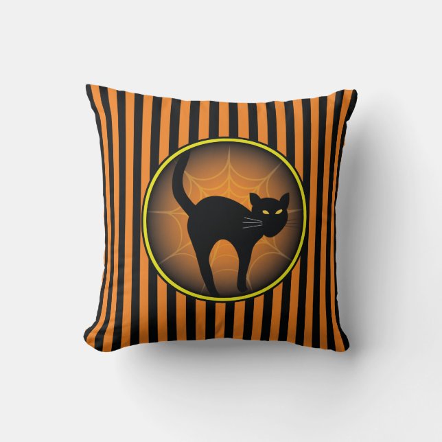 Scaredy Cat Halloween Cushion (Front)