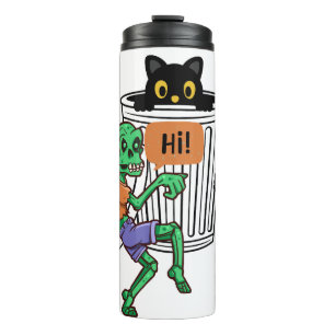 Scaredy Cat Halloween Thermal Tumbler