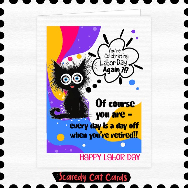 Scaredy Cat Labour Day Card (Creator Uploaded)