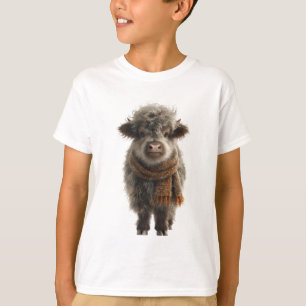 Scarf Highland Calf Kids T-Shirt