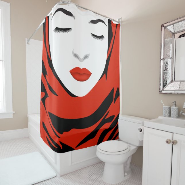 scarf shower curtain (In Situ)