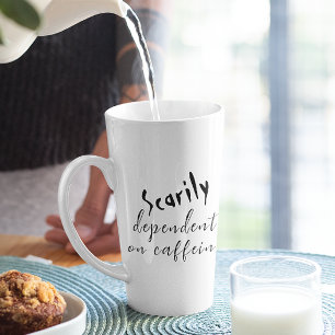 Scarily Dependant On Coffee Halloween Latte Mug