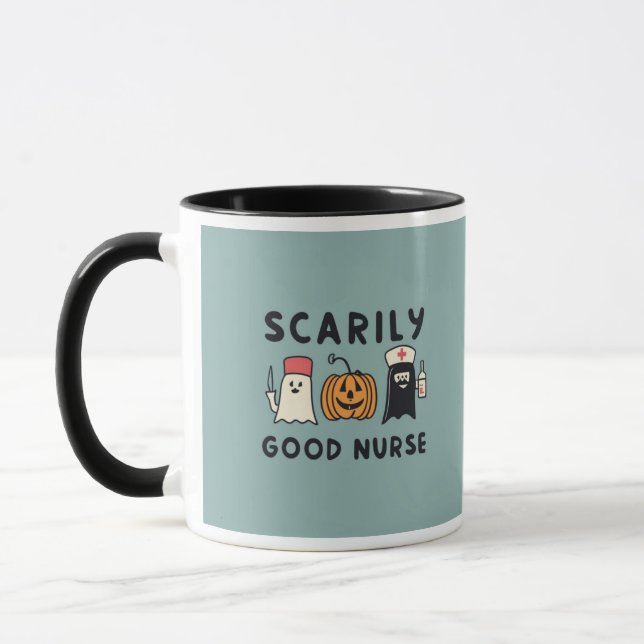  Scarily Good Nurse - Classic Cute Halloween Mug (Left)