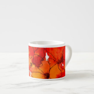 Scarlet and Orange Wallflowers Espresso Mug