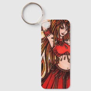 Scarlet belly dancer key ring