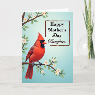 Scarlet Bird Sweet Mothers Day Card