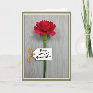 Scarlet Blossom Message Card