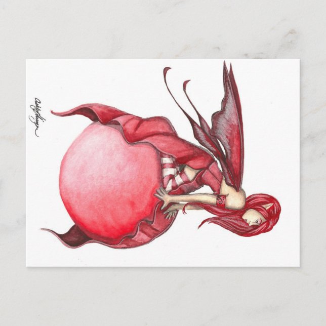 Scarlet Bubble Fairy Postcard (Front)