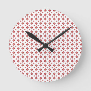 Scarlet Cross Harmony Round Clock