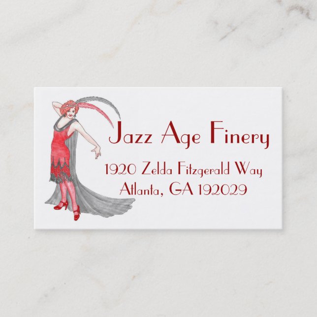 Scarlet Flapper Business Card (Front)