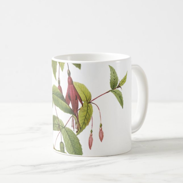 scarlet fuchsia(Fuchsia coccinea) by Redouté Coffee Mug (Front Right)
