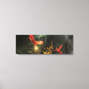 Scarlet Ibis Birds STEALING THE LIGHT Canvas Print