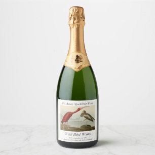 Scarlet Ibis - from Audubon's Birds of America Sparkling Wine Label