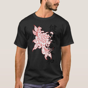 Scarlet Japanese Chrysanthemum with Kanji 322png32 T-Shirt