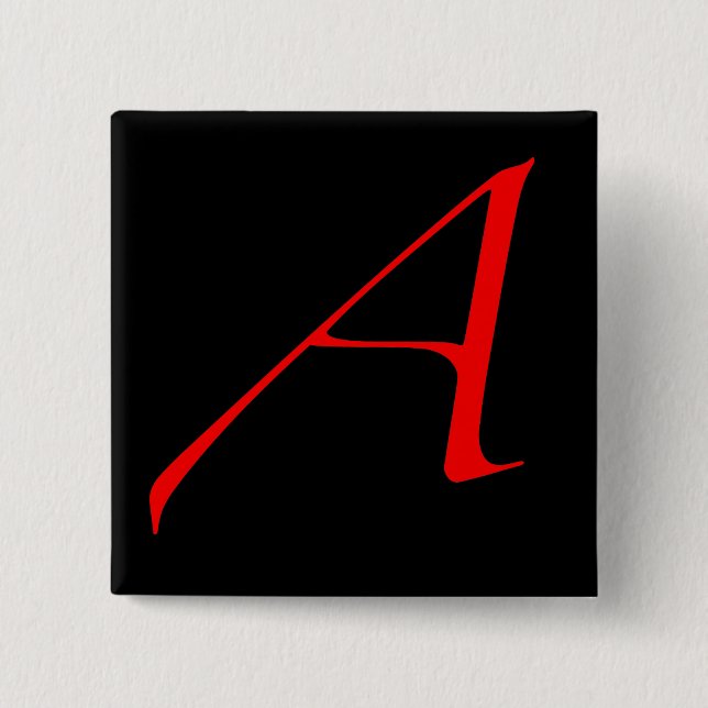 scarlet letter 15 cm square badge (Front)