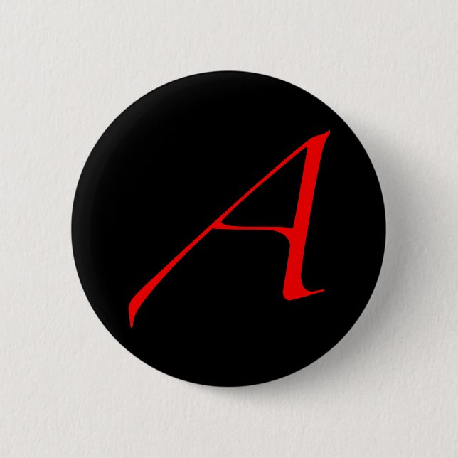 Scarlet Letter 6 Cm Round Badge (Front)