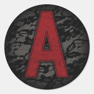Scarlet Letter A Classic Round Sticker