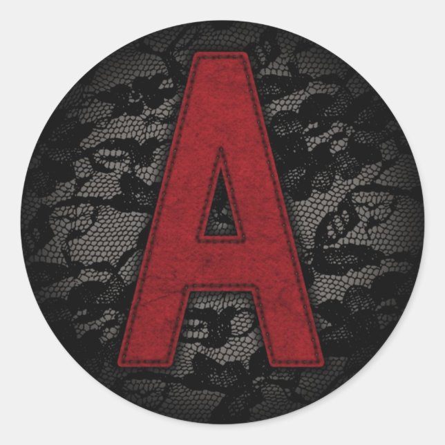 Scarlet Letter A Classic Round Sticker (Front)