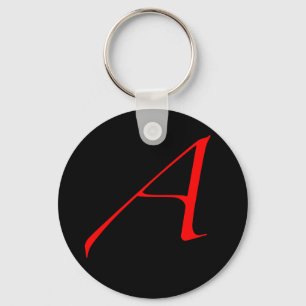 Scarlet letter A (for Atheist) Key Ring