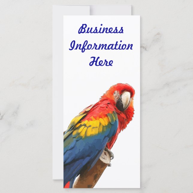 Scarlet Macaw 2012 Calendar Bookmark Rack Card (Front)